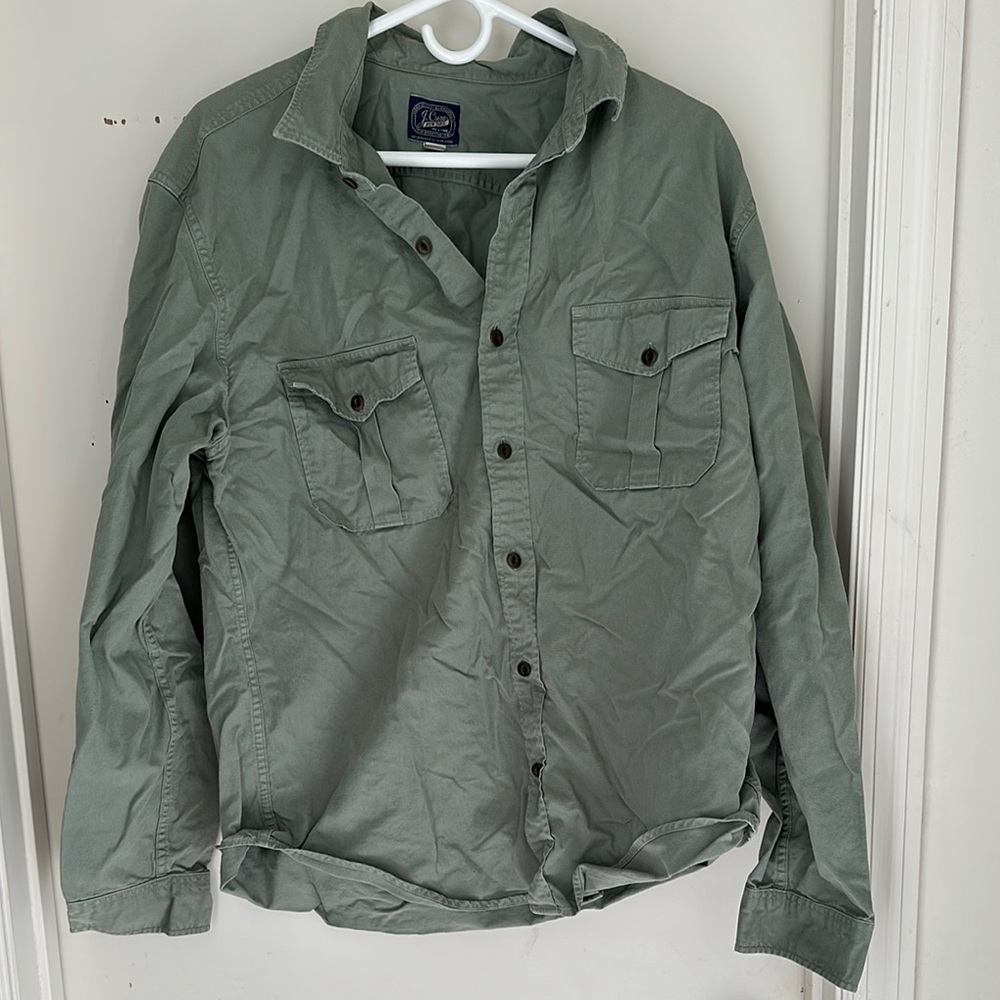 J. Crew Green Casual Button Down Shirt